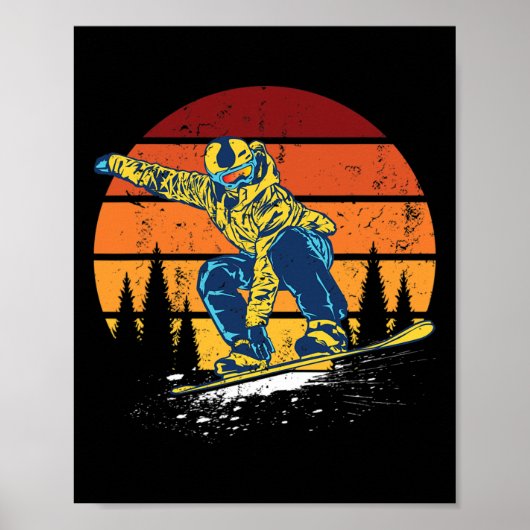 Snowboard Snowboarding Snowboarder Winter Poster (Voorkant)