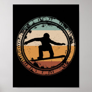 Snowboard Snowboarding Sunset Jump Poster