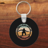 Snowboard Snowboarding Sunset Jump  Sleutelhanger (Voorkant)