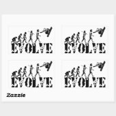 Snowboard Snowbording Sport Evolution Art Rechthoekige Sticker (Vel)