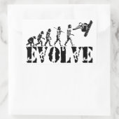 Snowboard Snowbording Sport Evolution Art Rechthoekige Sticker (Tas)