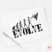 Snowboard Snowbording Sport Evolution Art Rechthoekige Sticker (Envelop)