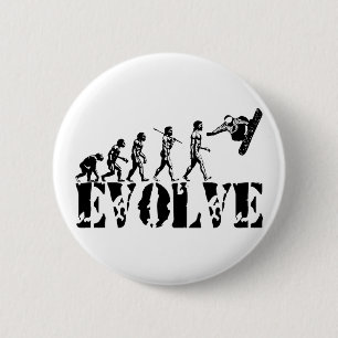 Snowboard Snowbording Sport Evolution Art Ronde Button 5,7 Cm