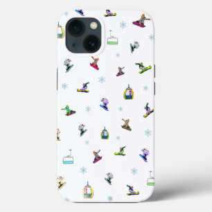 Snowboard Sportpatroontekening Telefoon/iPad-draag Case-Mate iPhone Case