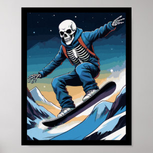Snowboard Streetwear Snowboarden Skull Snowboards Poster