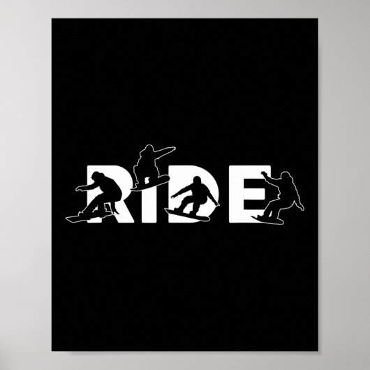 Snowboard Stuff Snowboarden Geschenken Mannen Vrou Poster (Voorkant)
