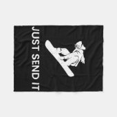 Snowboard T Shirt Snowboarden Voor Mannen Vrouwen  Fleece Deken (Voorkant (Horizontaal))