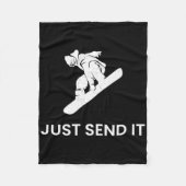 Snowboard T Shirt Snowboarden Voor Mannen Vrouwen  Fleece Deken (Voorkant)