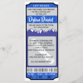 SNOWBOARD TICKET Bar Mitswa uitnodiging (Voorkant)