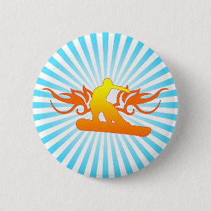 snowboard. tribalz. ronde button 5,7 cm