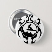 snowboard. tribalz. ronde button 5,7 cm (Voorkant /achterkant)