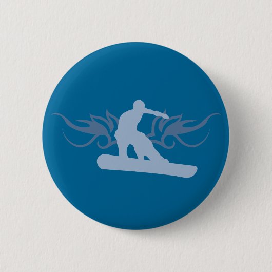 snowboard. tribalz. ronde button 5,7 cm (Voorkant)