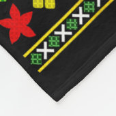 Snowboard Ugly KerstSweater Pattern Ninja Sno Fleece Deken (Hoek)