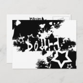 Snowboard : uitgekrabd briefkaart (Voorkant / Achterkant)