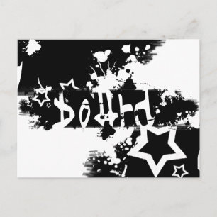 Snowboard : uitgekrabd briefkaart