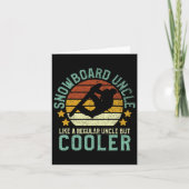 Snowboard Uncle Funny  Snowboarden Gift Sn Kaart (Voorkant)