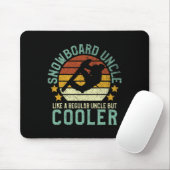 Snowboard Uncle Funny Snowboarden Gift Sn Muismat (Met muis)