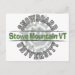 Snowboard Universiteit - Stowe Mountain VT Briefkaart