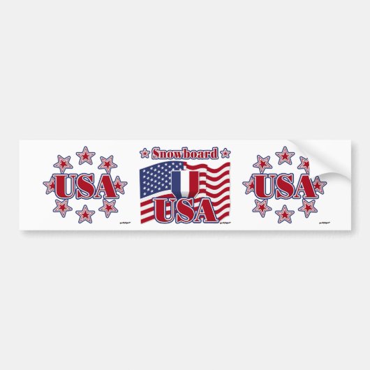 Snowboard USA Bumpersticker (Voorkant)