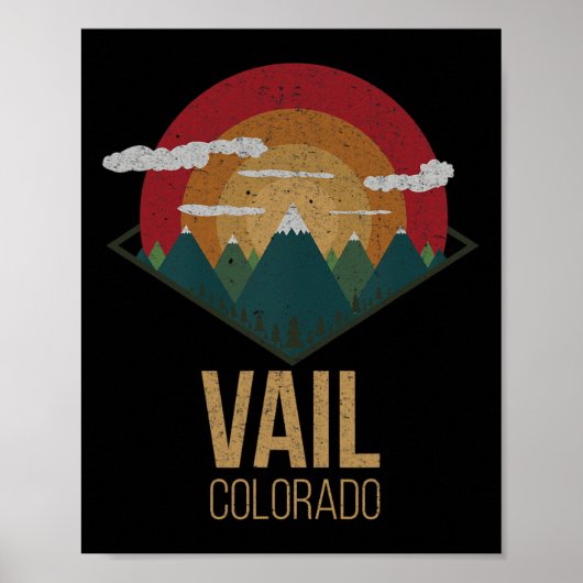 Snowboard Vail Colorado Ski Winter Mountain Gift S Poster (Voorkant)