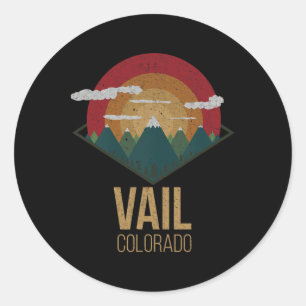 Snowboard Vail Colorado Ski Winter Mountain Gift S Ronde Sticker