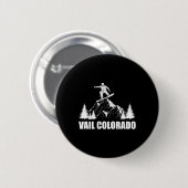 Snowboard Vail Colorado Snowboarden Ronde Button 5,7 Cm (Voorkant /achterkant)