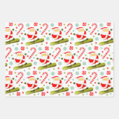 Snowboard vakantie cadeau inpakpapier vel (Voorkant)