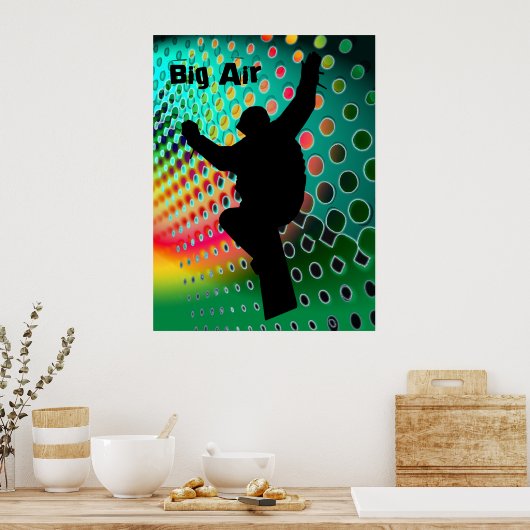 Snowboard van de kosmische sneeuwstorm poster (Keuken)