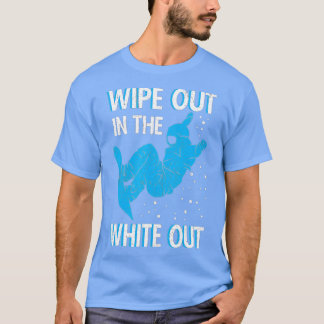 Snowboard Veeg uit in het wit Ski Resort Sno T-shirt
