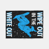 Snowboard veeg uit in het witte skigebied Sno Fleece Deken (Voorkant (Horizontaal))