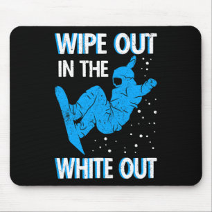 Snowboard veeg uit in het witte skigebied Sno Muismat