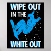 Snowboard veeg uit in het witte skigebied Sno Poster (Voorkant)