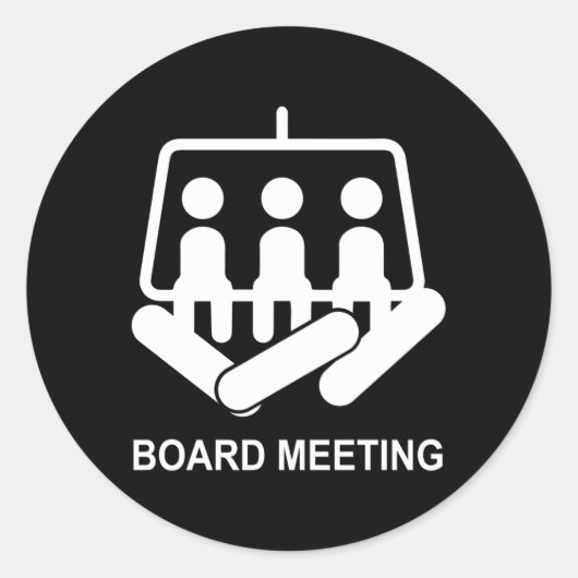 Snowboard vergadering ronde sticker (Voorkant)