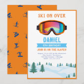 Snowboard verjaardagsuitnodiging kaart (Voorkant / Achterkant)