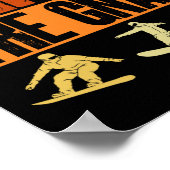 Snowboard versnippert de Gnar Snowboarder Snowboar Poster (Hoek)