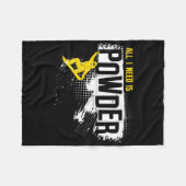 Snowboard Vintage 17 Fleece Deken (Voorkant (Horizontaal))