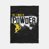 Snowboard Vintage 17 Fleece Deken (Voorkant)