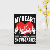 Snowboard Vriendin vrouw mijn hart zijn Kaart (Gele Bloem)