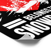 Snowboard Vriendin vrouw mijn hart zijn Poster (Hoek)