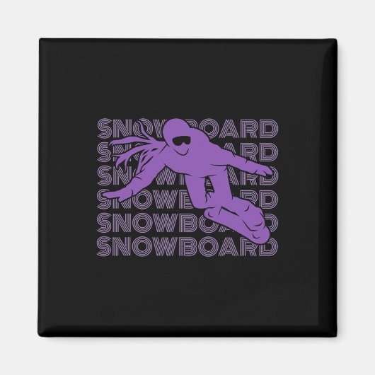Snowboard Vrouwen Snowboarder 2 Magneet (Voorkant)