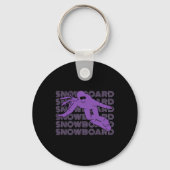 Snowboard Vrouwen Snowboarder 2 Sleutelhanger (Voorkant)
