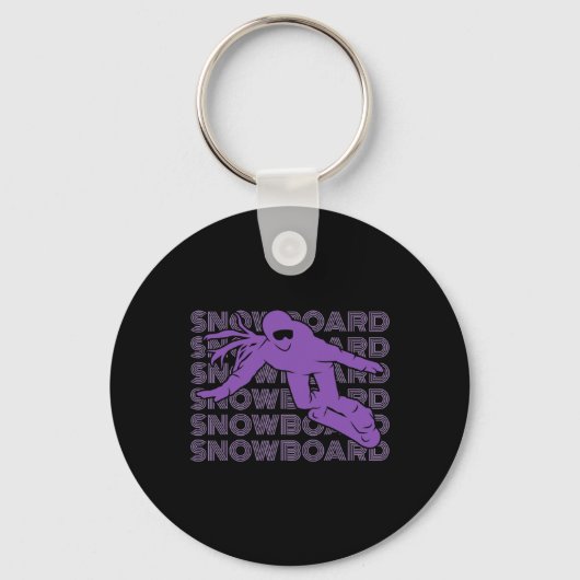 Snowboard Vrouwen Snowboarder 2 Sleutelhanger (Voorkant)