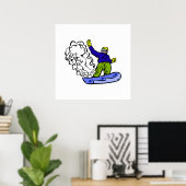 Snowboard Wake Poster (Thuiskantoor)