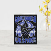 Snowboard Whisperer Rock and Roll stijl Angel Wing Kaart (Gele Bloem)