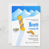 Snowboard Winter Fun Uitnodiging (Voorkant)