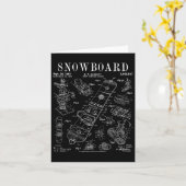 Snowboard Winter Snowboarden Patent Drawi Kaart (Gele Bloem)