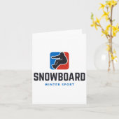 Snowboard Winter Sport Freestyle Kaart (Gele Bloem)