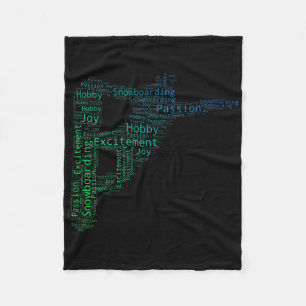 Snowboard Winter Sport Mannen Snowboarding Fleece Deken