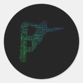 Snowboard Winter Sport Mannen Snowboarding Ronde Sticker (Voorkant)