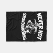 Snowboard Wintersport - Snowboarder Fleece Deken (Voorkant (Horizontaal))